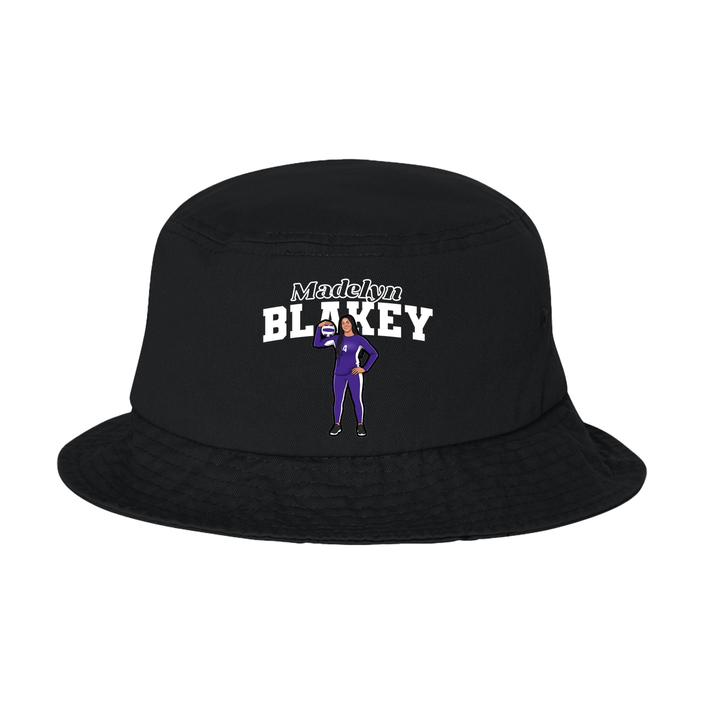 Bucket Cap — Name Arch in Black