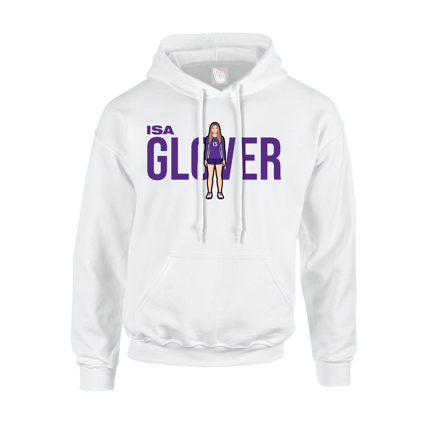 Hoodie — Player Name in White