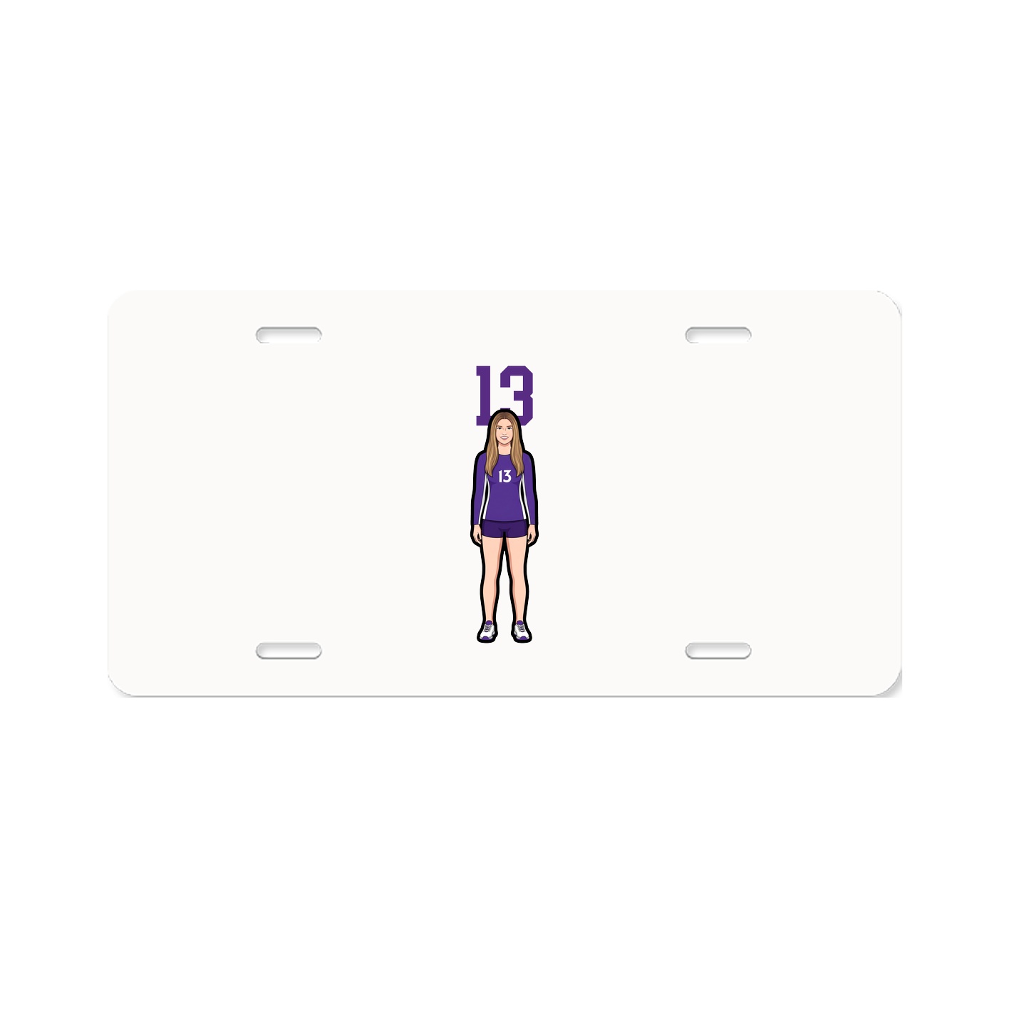 License Plate — Number Top in Classic