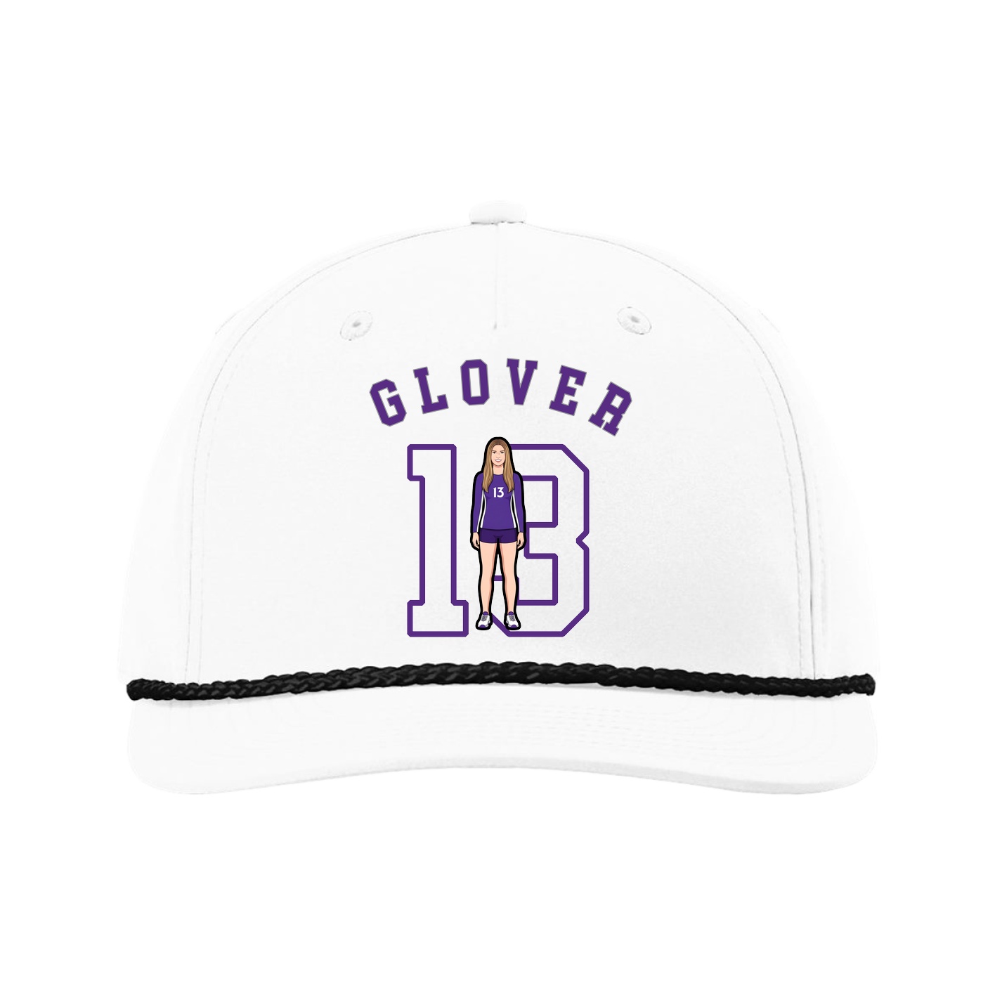 Five-Panel Classic Rope Cap — Shirsey Arch in White