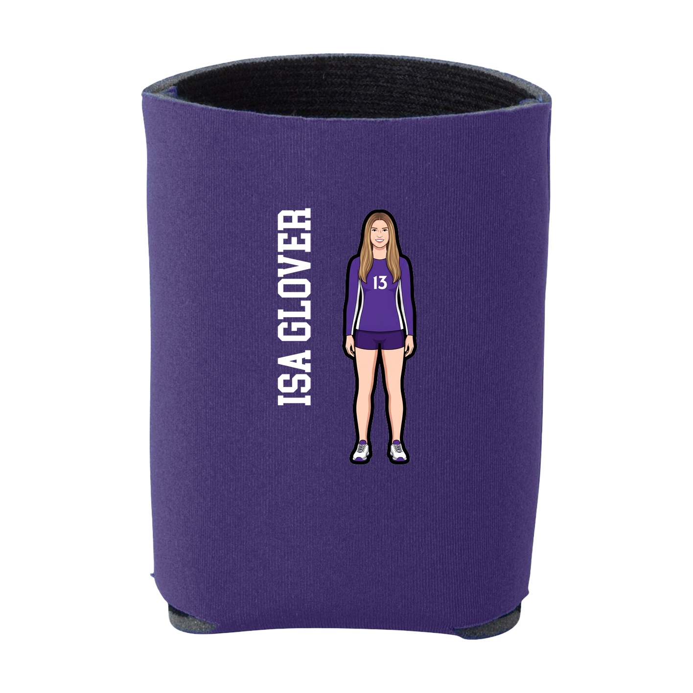 Can Holder — Name Vertical in Purple