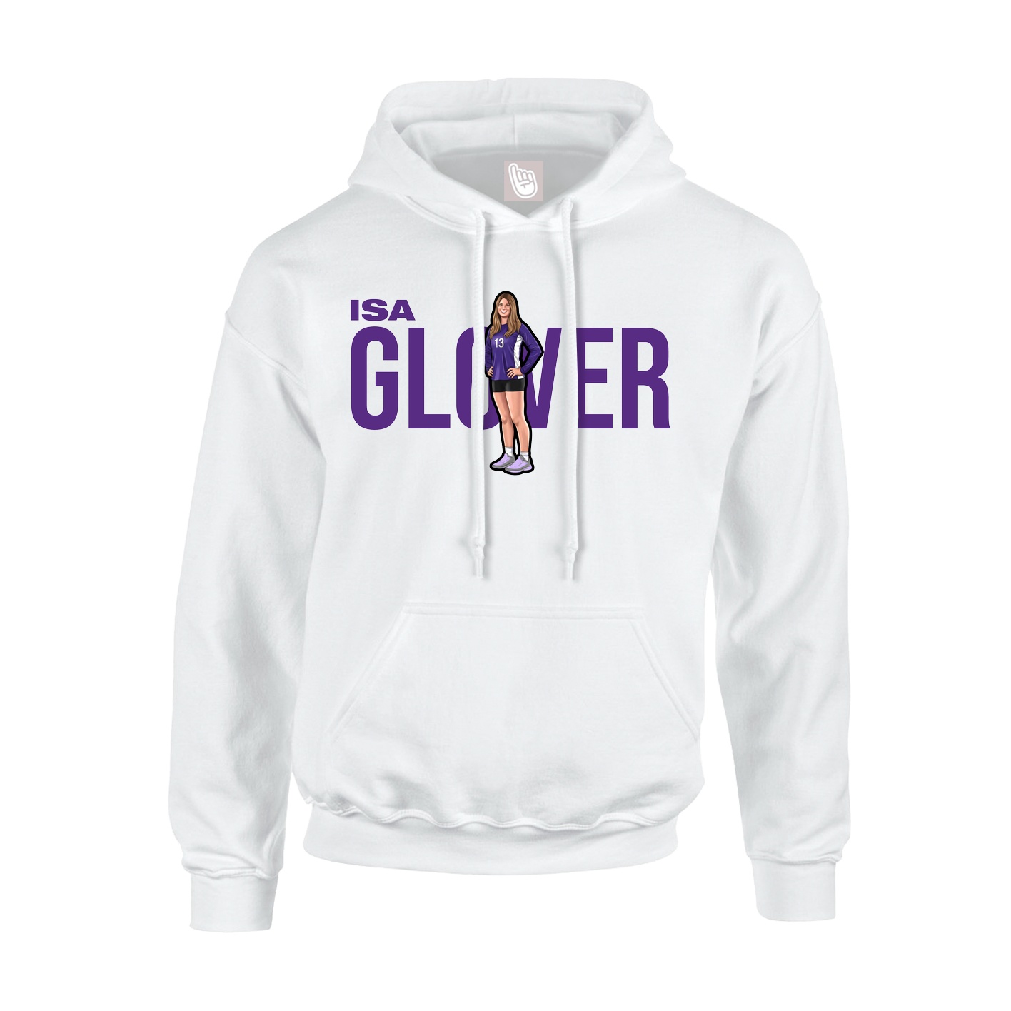 Hoodie — Player Name in White
