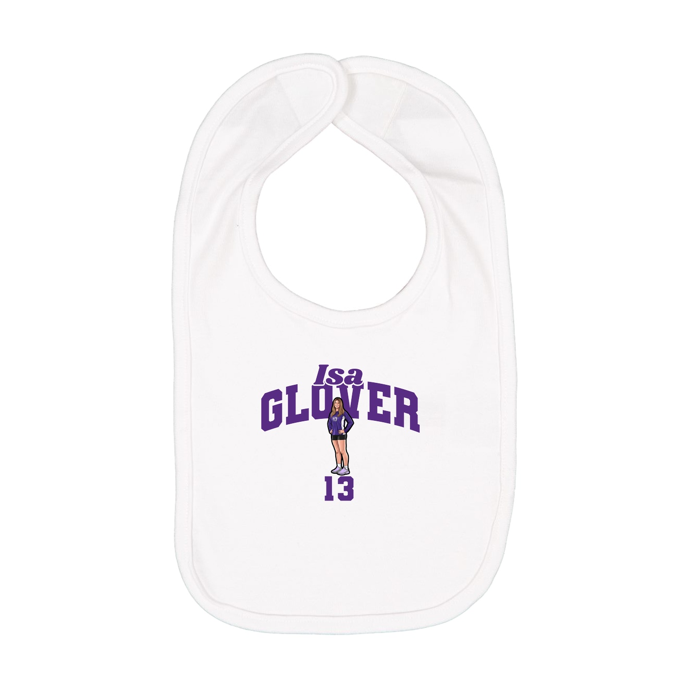 Infant Bib — Signature Arch in White