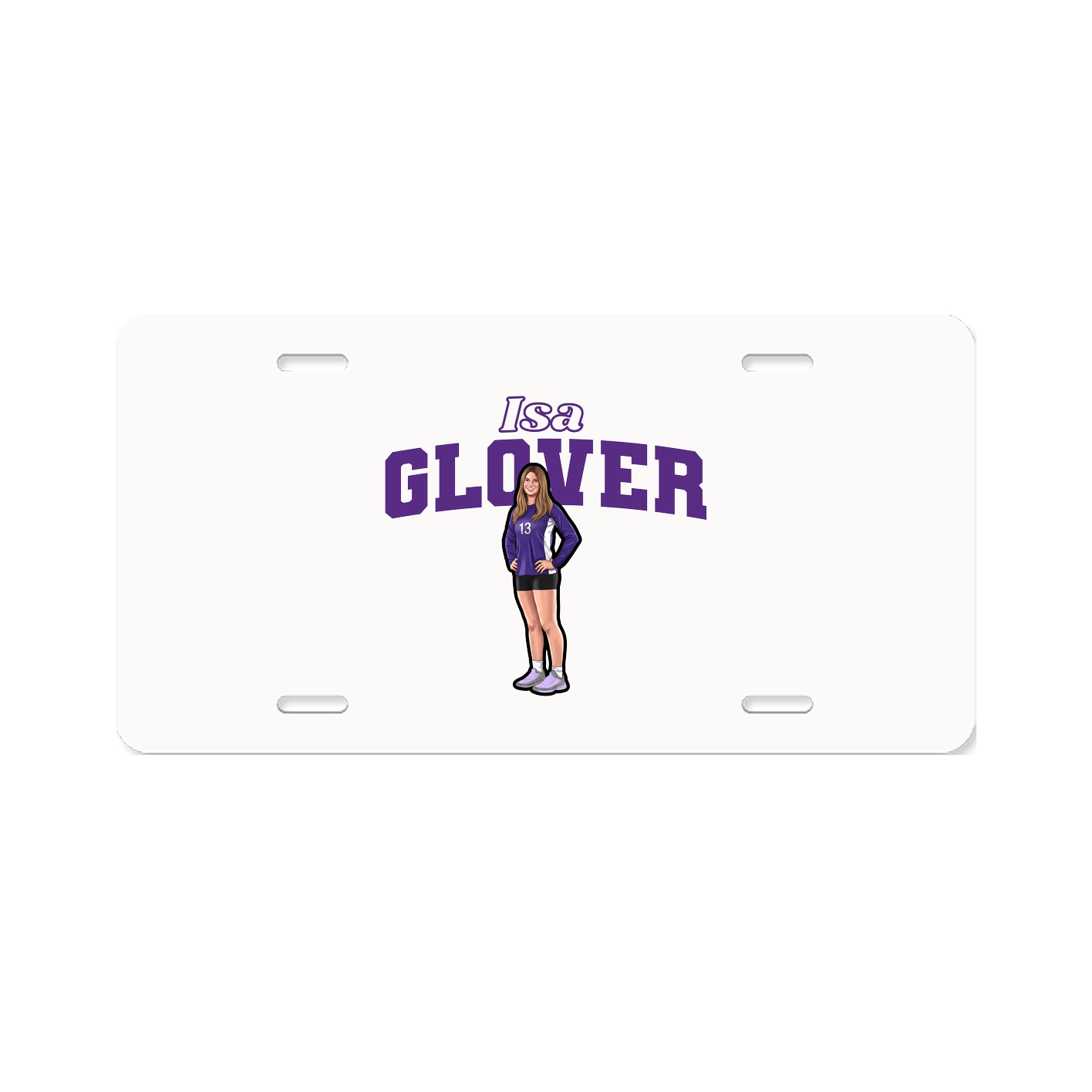 License Plate — Name Arch in Classic