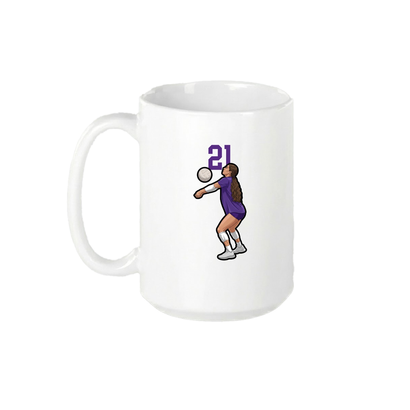 15oz Coffee Mug — Number Top in White