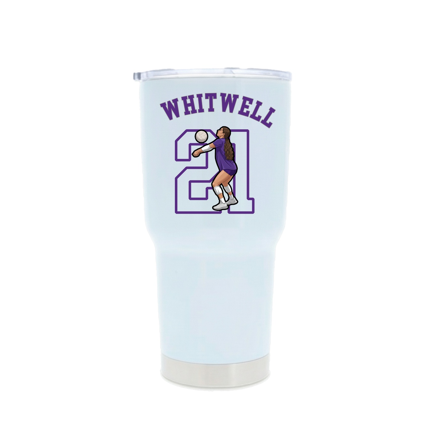30oz Stainless Steel Tumbler — Shirsey Arch in White