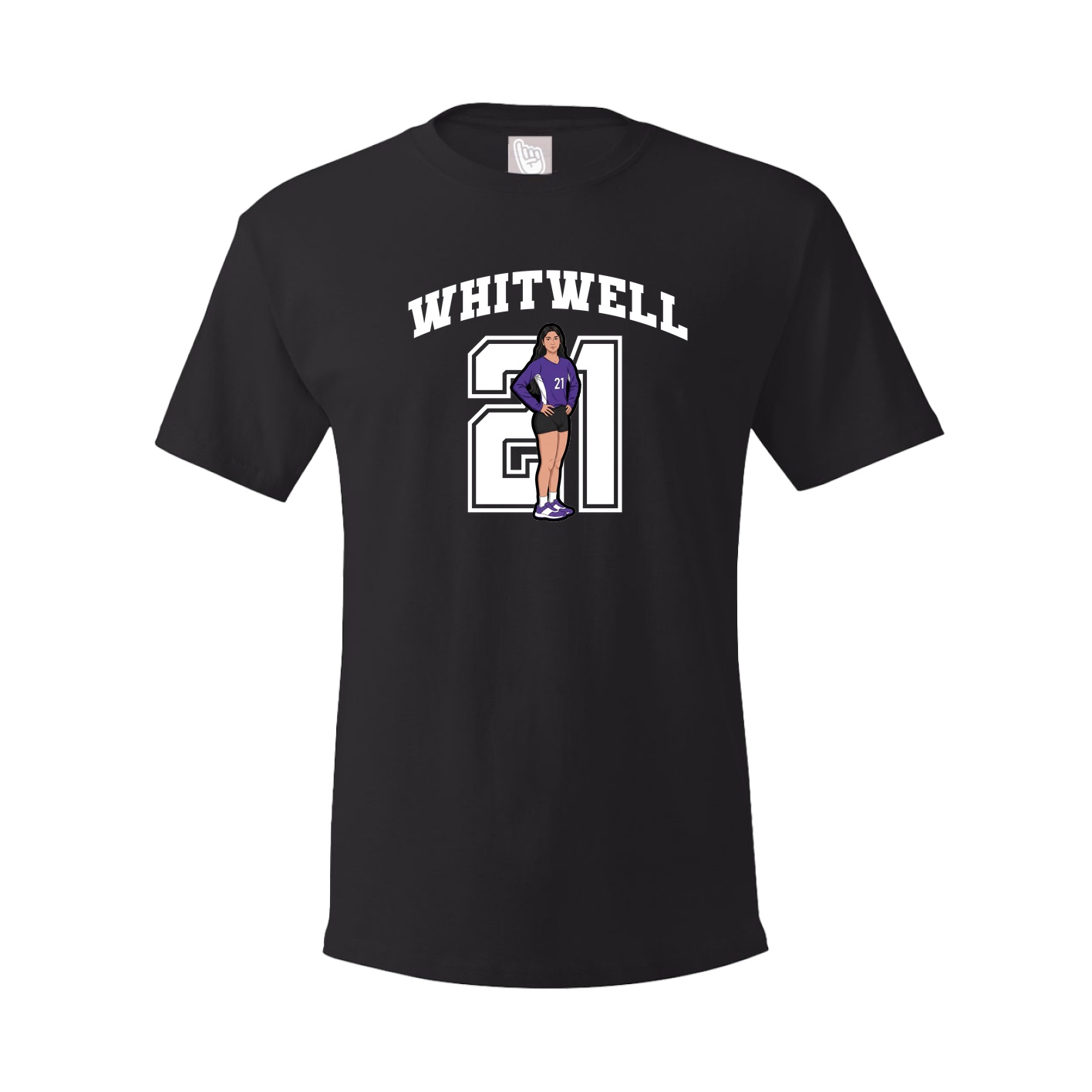 Youth Tee — Number in Black