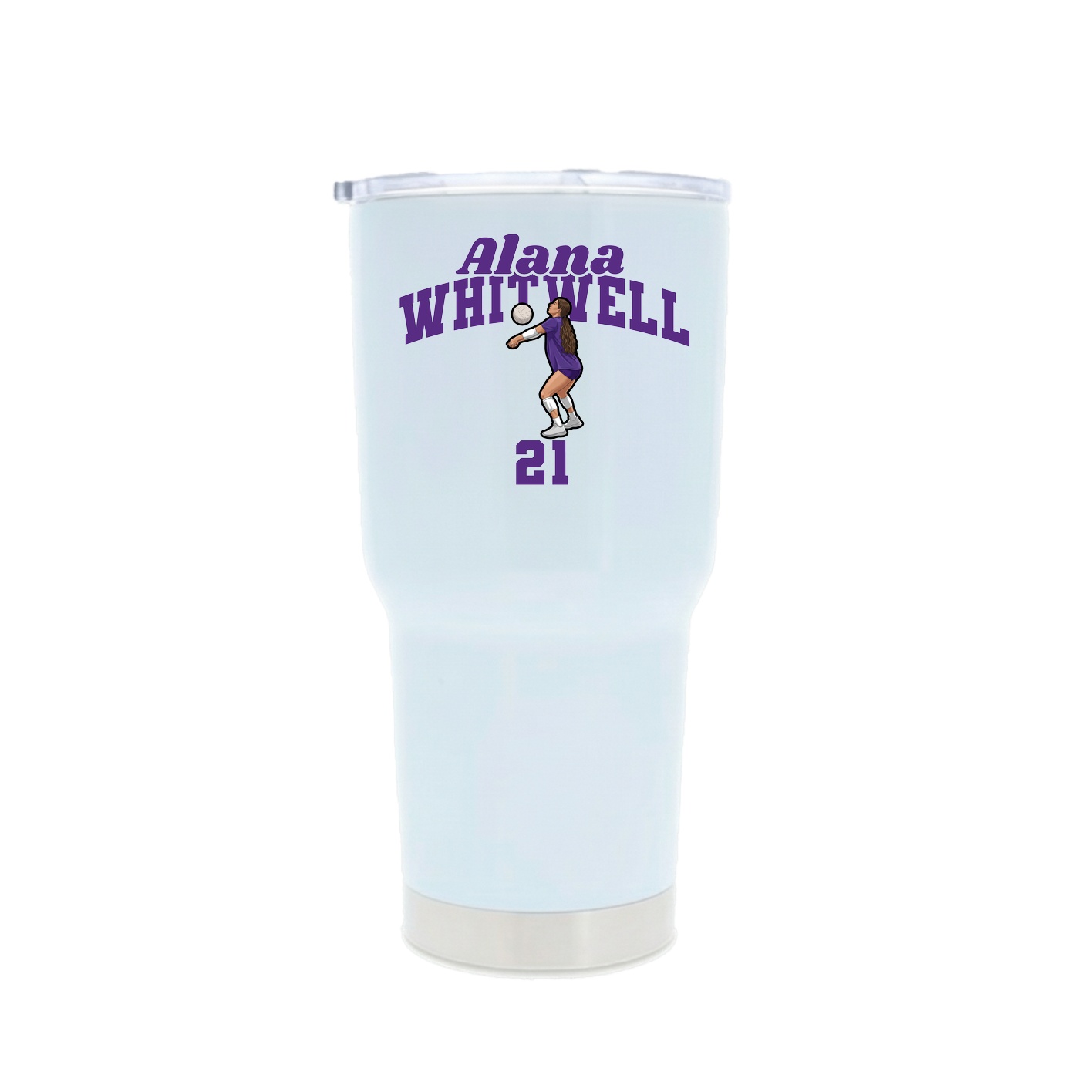 30oz Stainless Steel Tumbler — Signature Arch in White