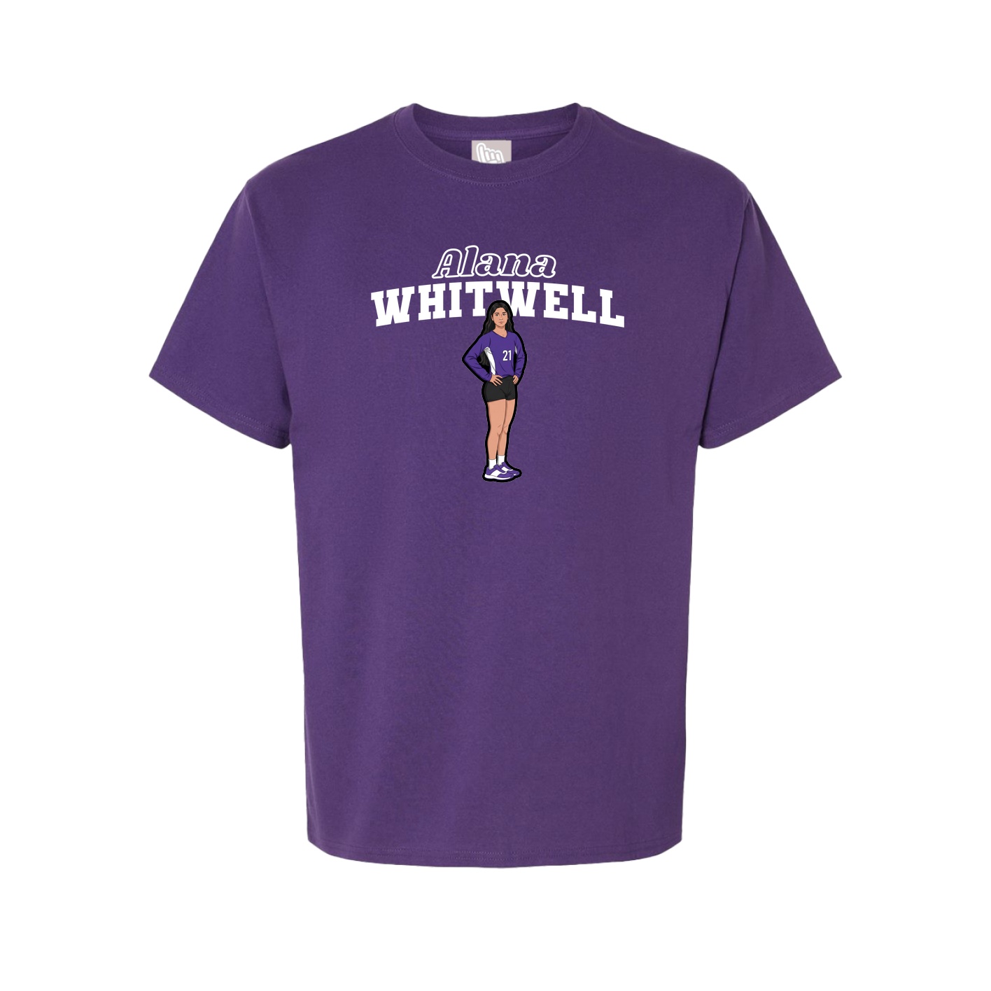 Youth Tee — Name Arch in Purple