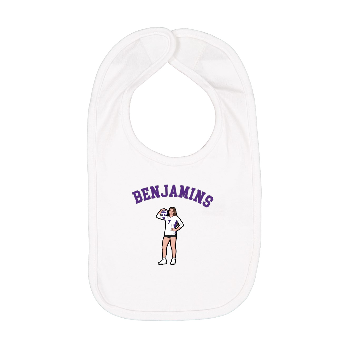 Infant Bib — Shirsey Arch in White