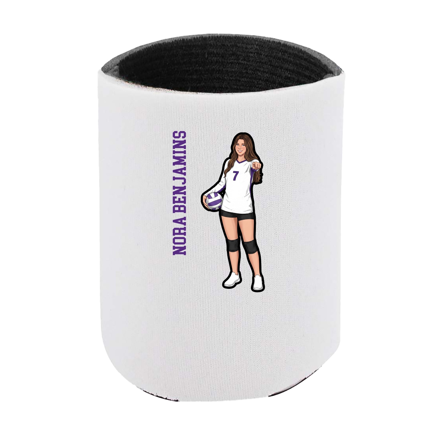 Can Holder — Name Vertical in White