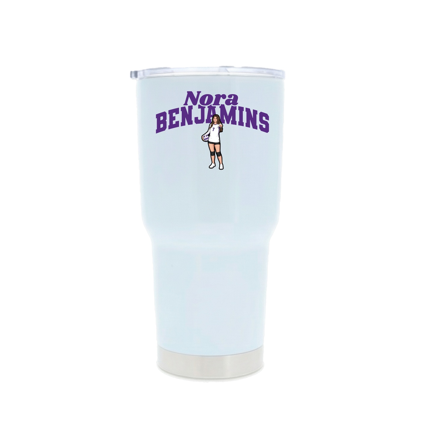 30oz Stainless Steel Tumbler — Signature Arch in White