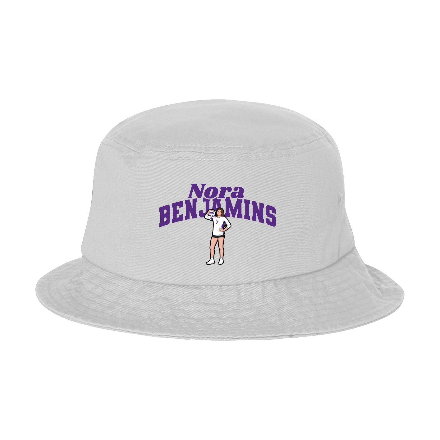 Bucket Cap — Signature Arch in White