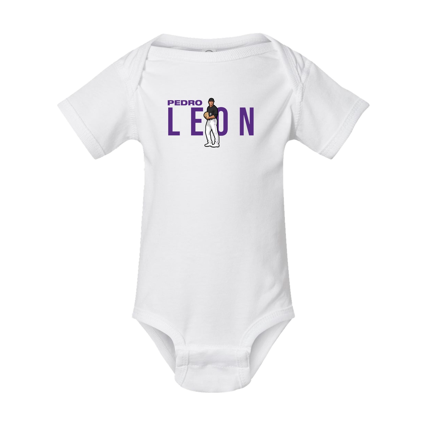 Baby Onesie — Player Name in White