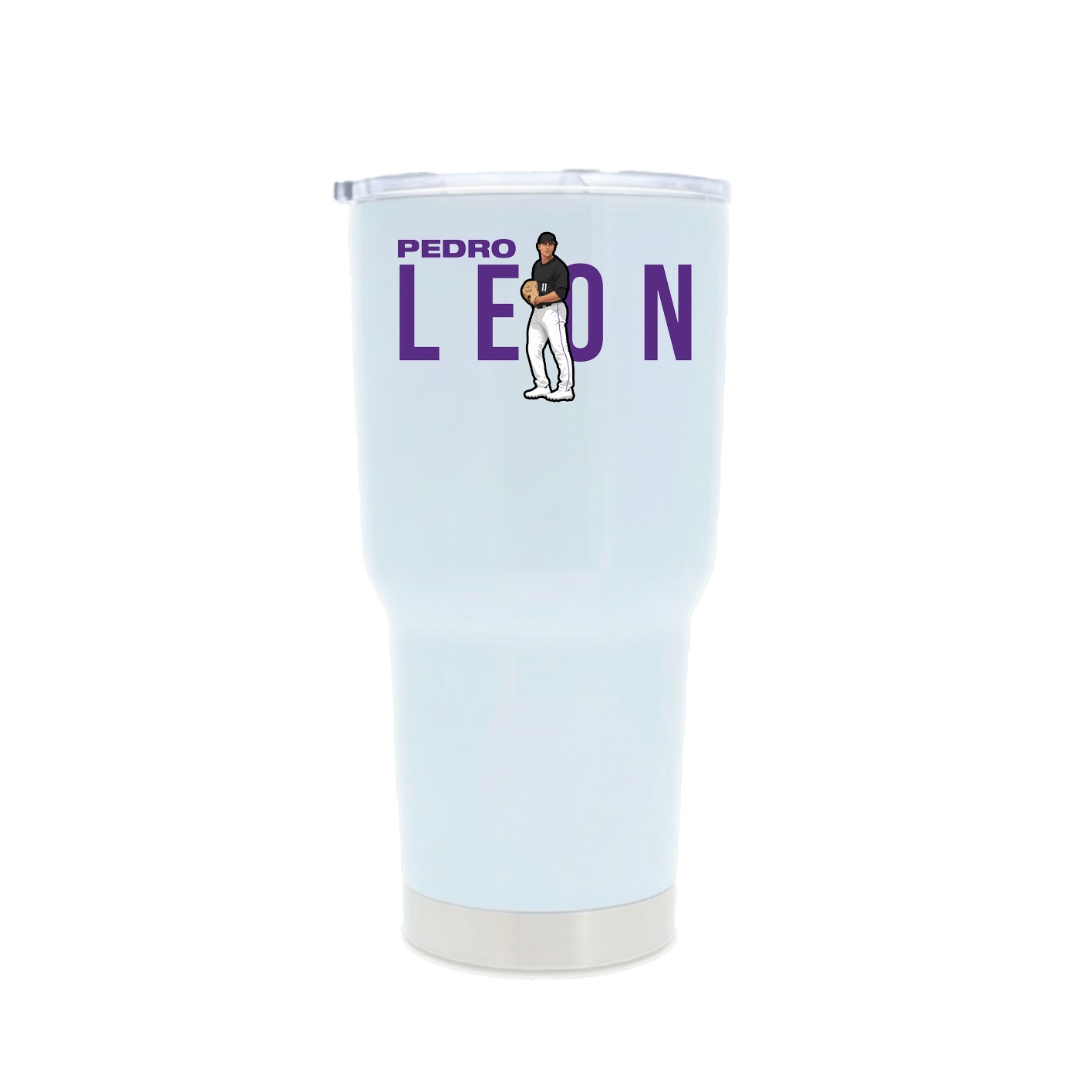 30oz Stainless Steel Tumbler — Player Name in White
