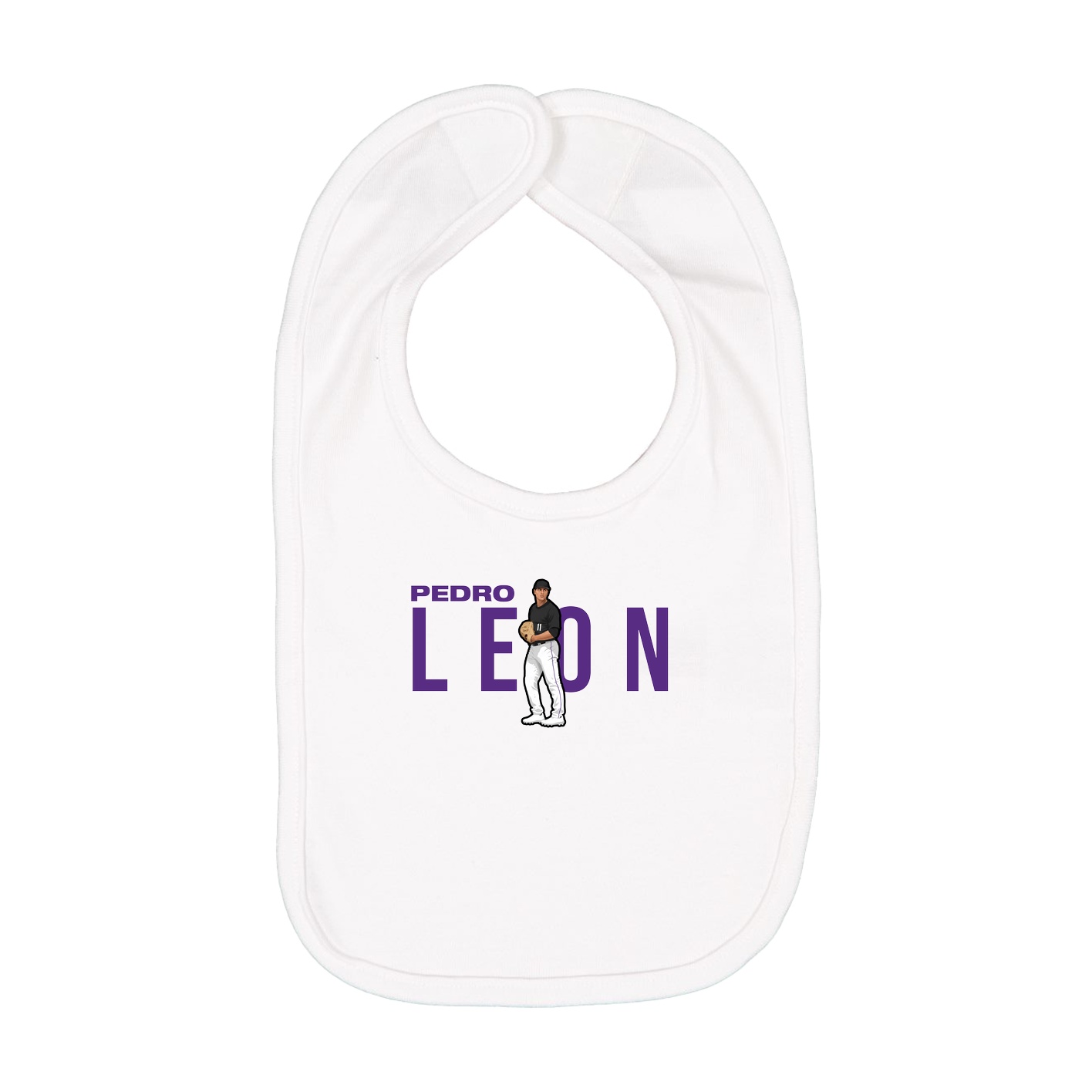 Infant Bib — Player Name in White