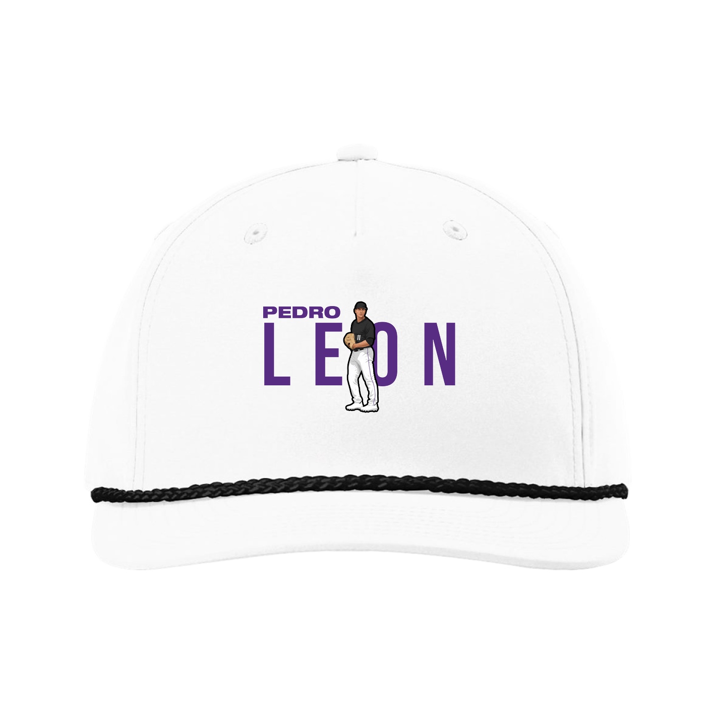 Five-Panel Classic Rope Cap — Player Name in White