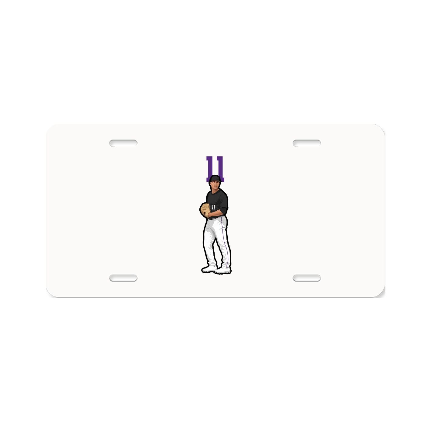 License Plate — Number Top in Classic