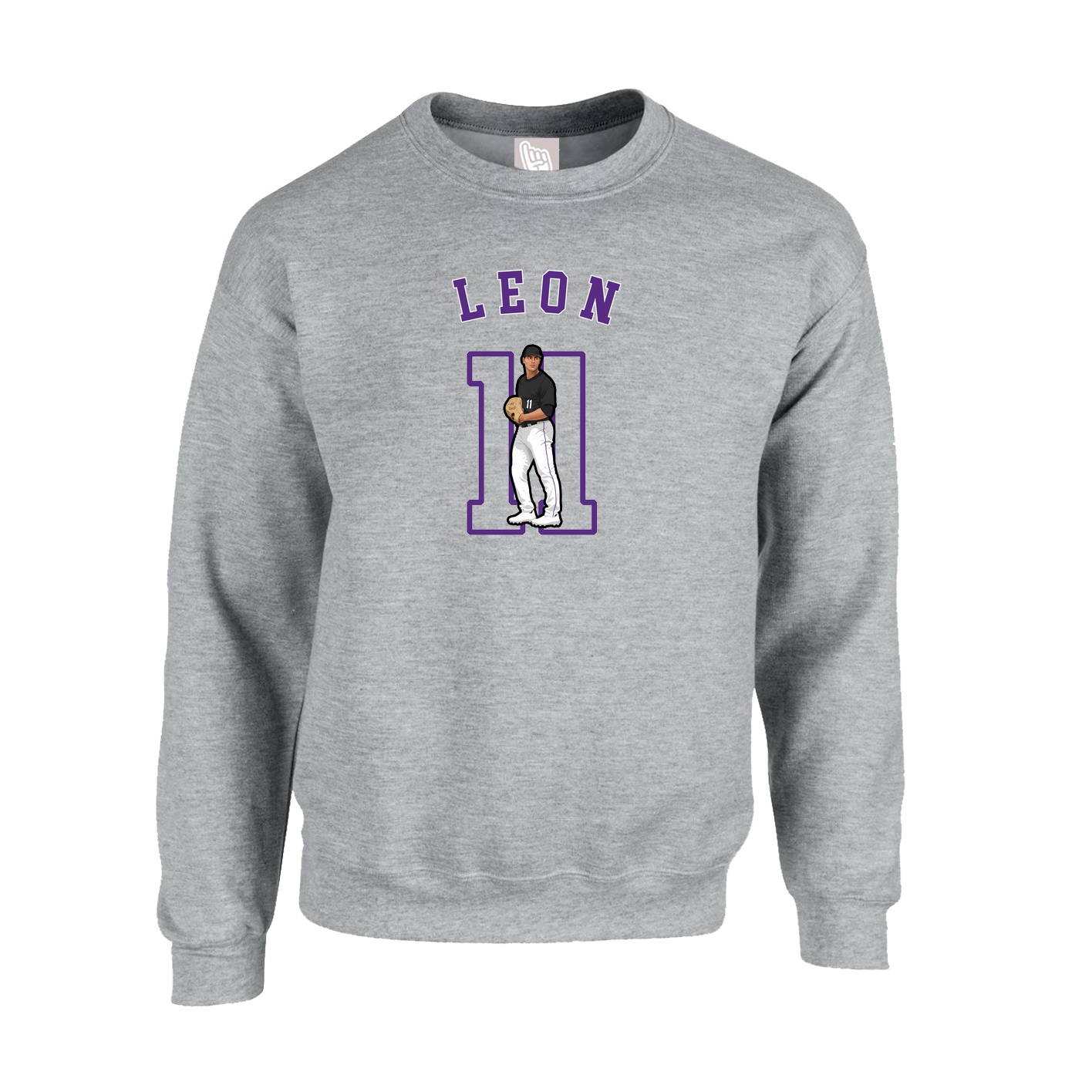 Fleece Crew — Shirsey Arch in Grey