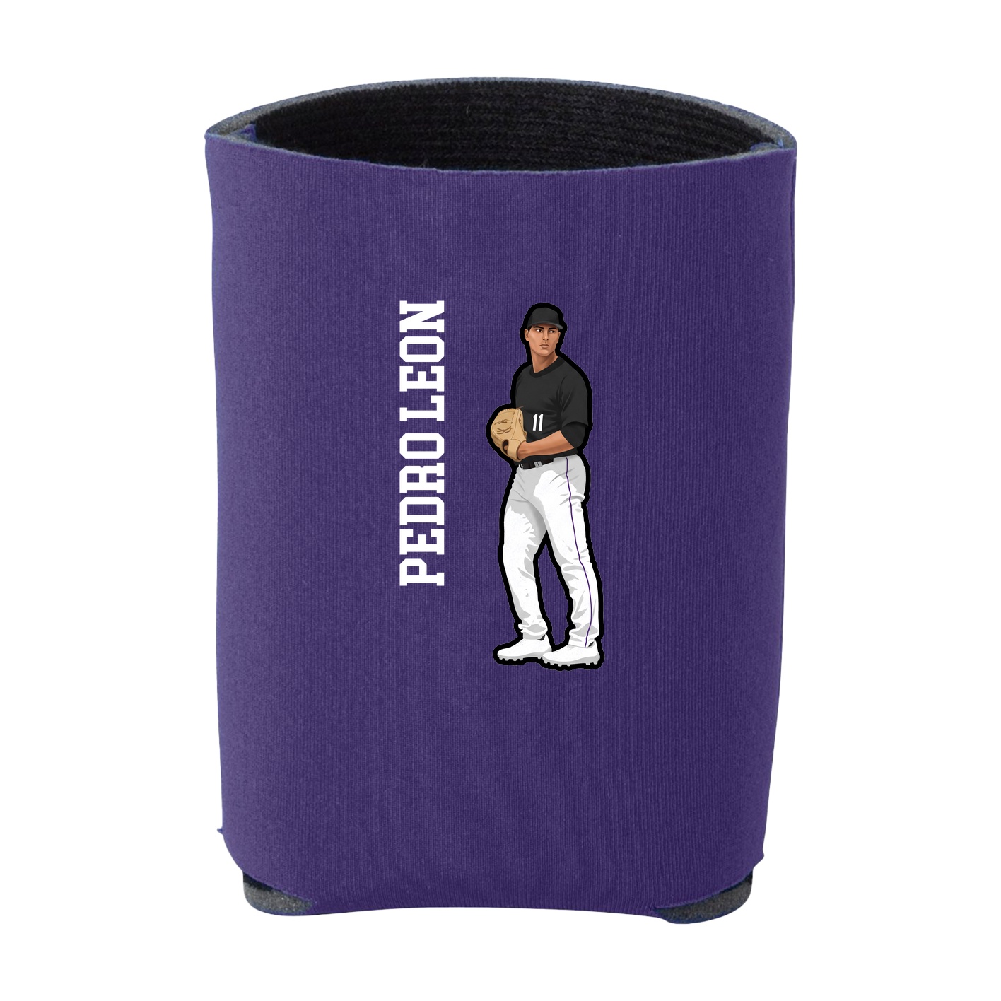 Can Holder — Name Vertical in Purple
