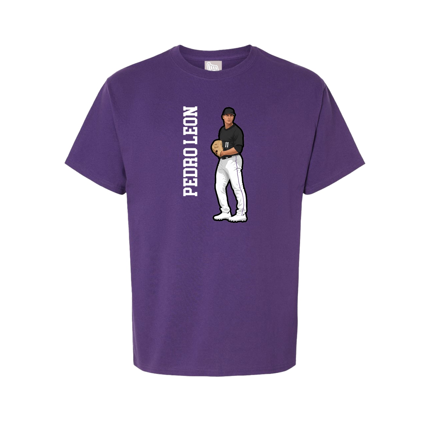 Tee — Name Vertical in Purple