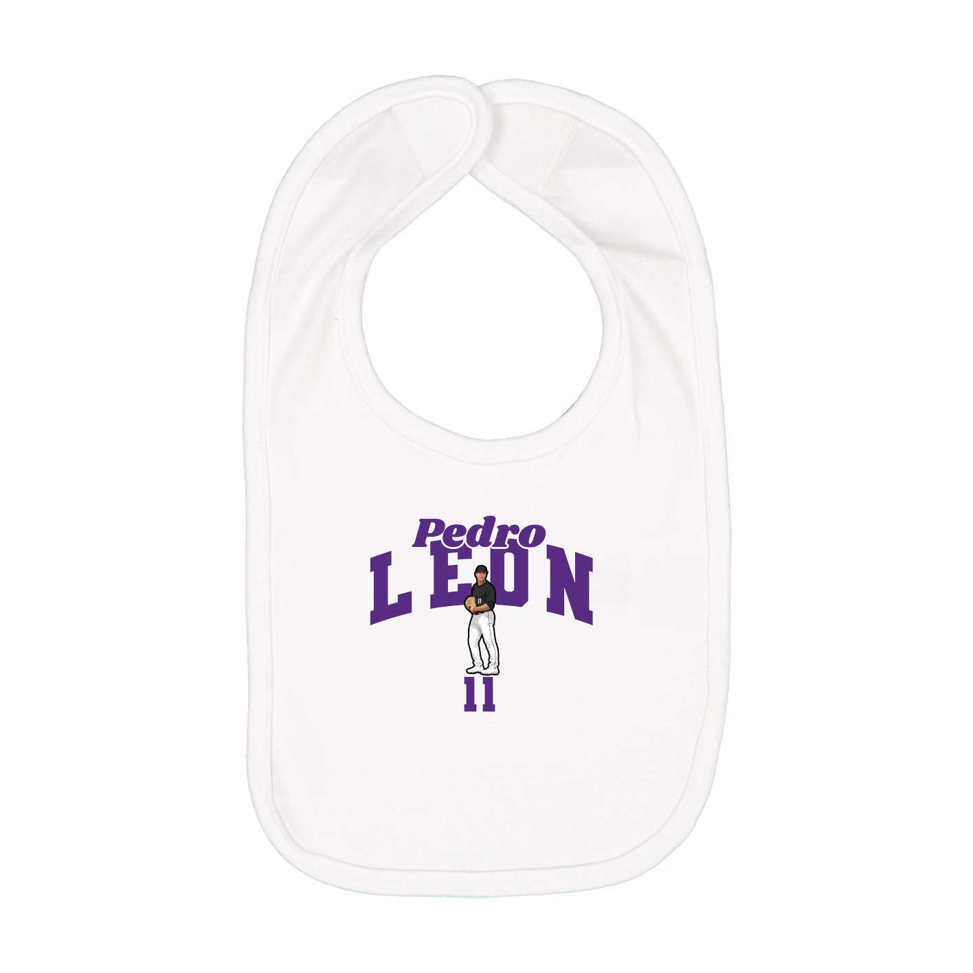 Infant Bib — Signature Arch in White