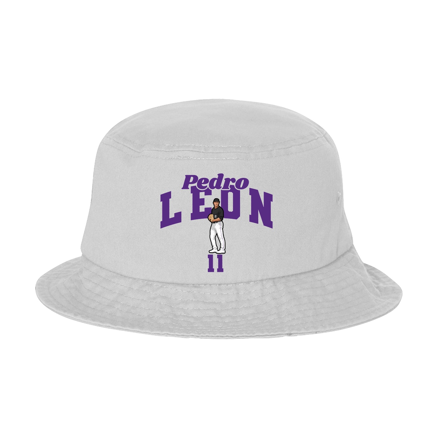 Bucket Cap — Signature Arch in White