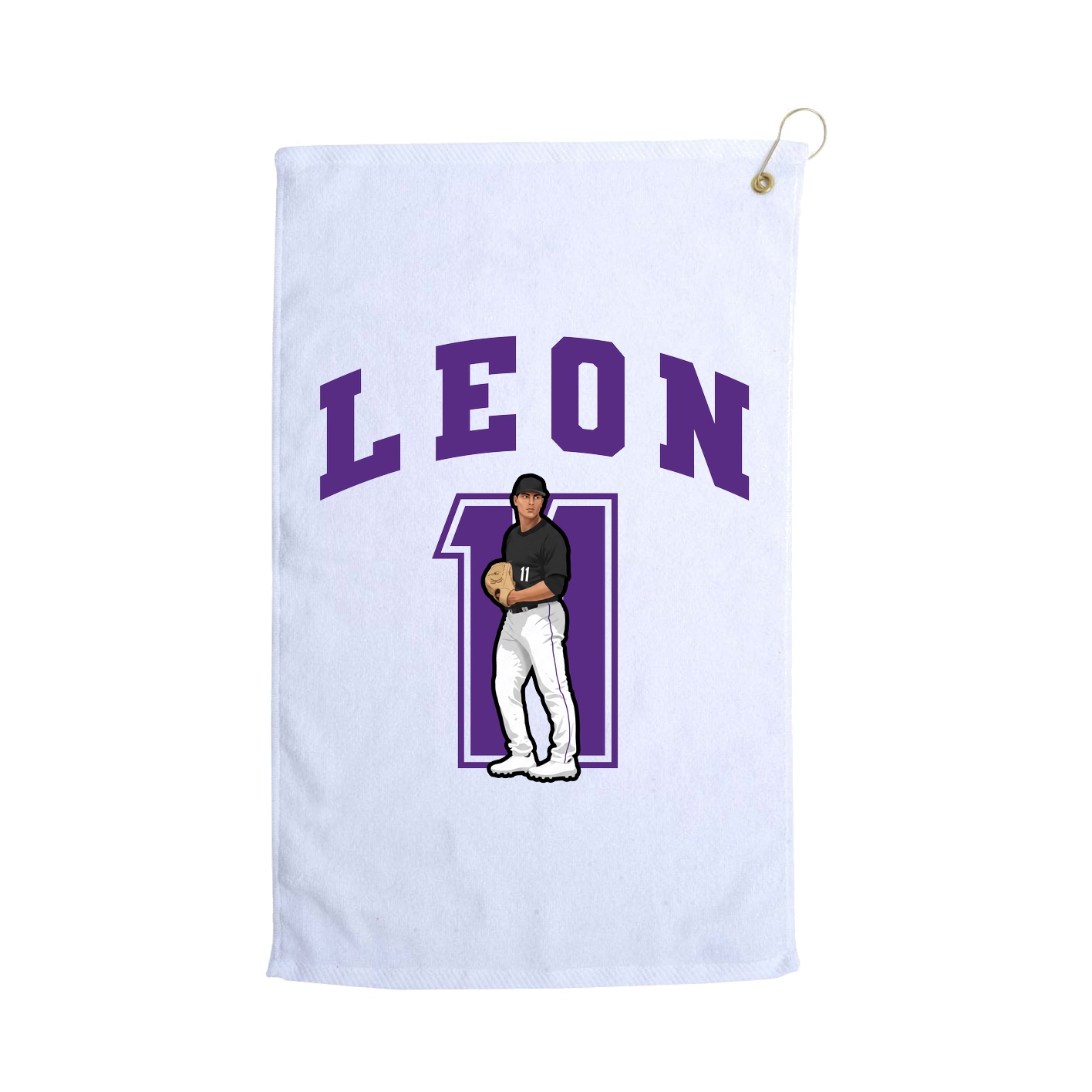 Golf Towel — Number in White