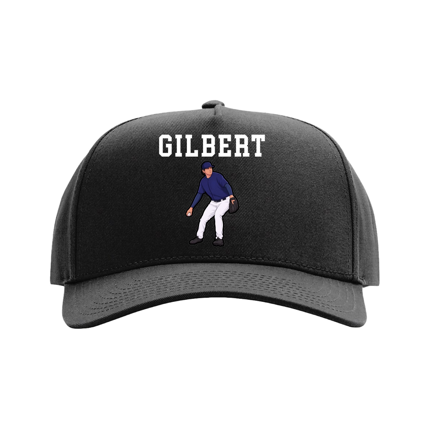 Full Fabric Five-Panel Champ Cap — Shirsey in Black