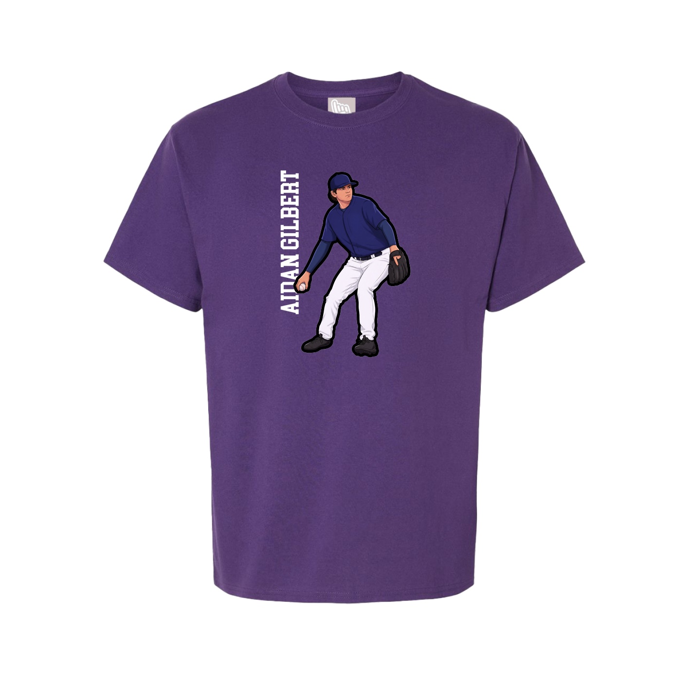 Tee — Name Vertical in Purple