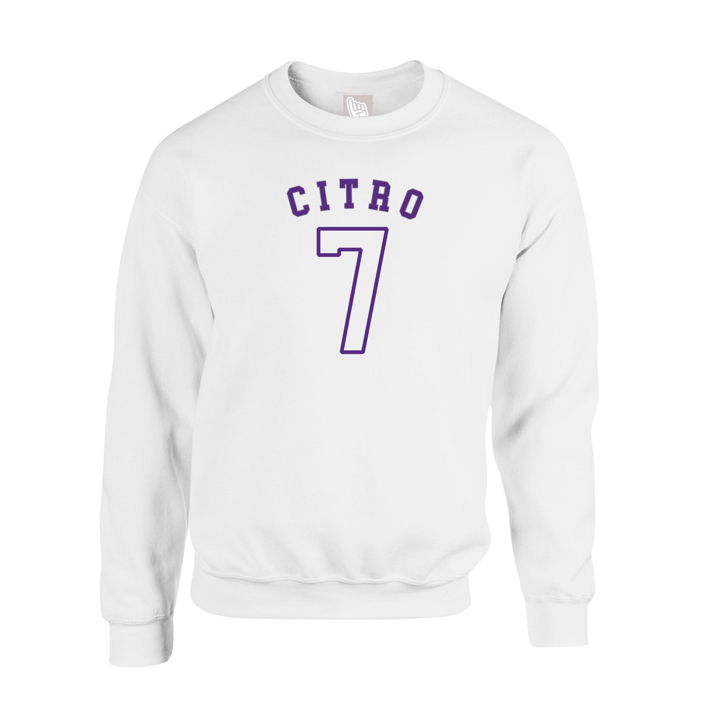 Fleece Crew — Shirsey Arch in White