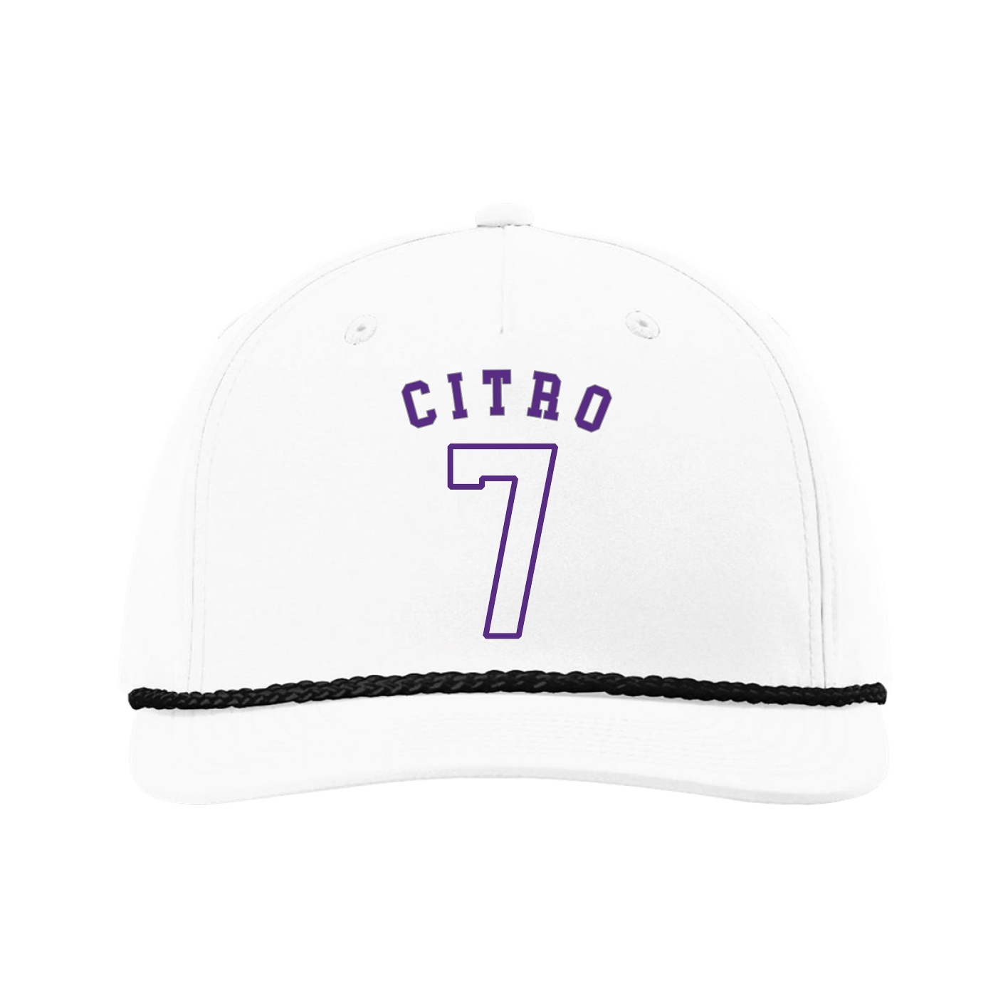 Five-Panel Classic Rope Cap — Shirsey Arch in White