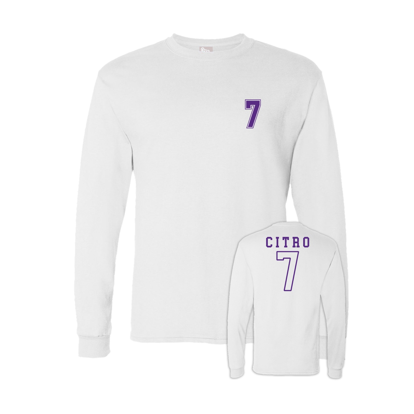 Long Sleeve Tee — Chest Back in White
