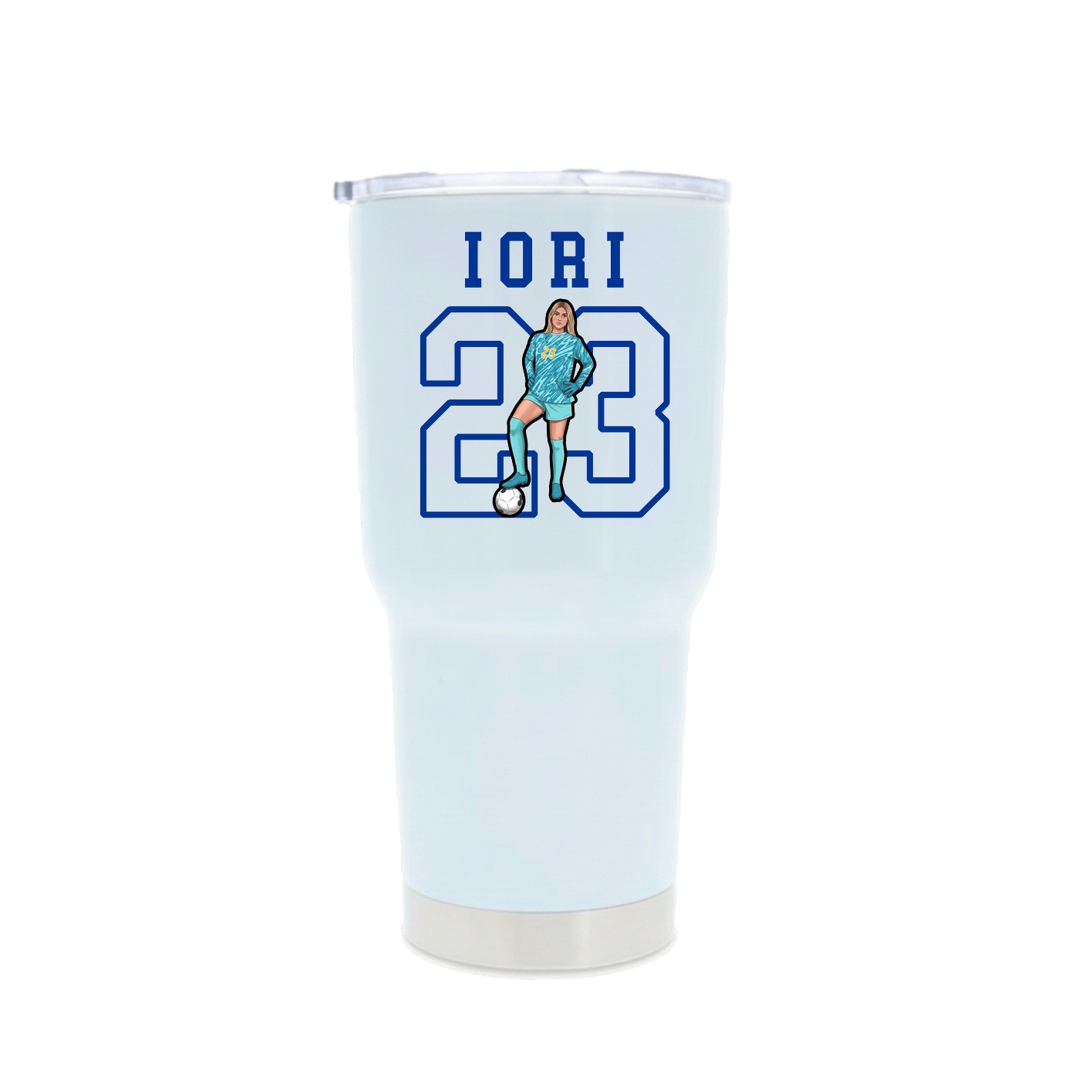 30oz Stainless Steel Tumbler — Shirsey in White