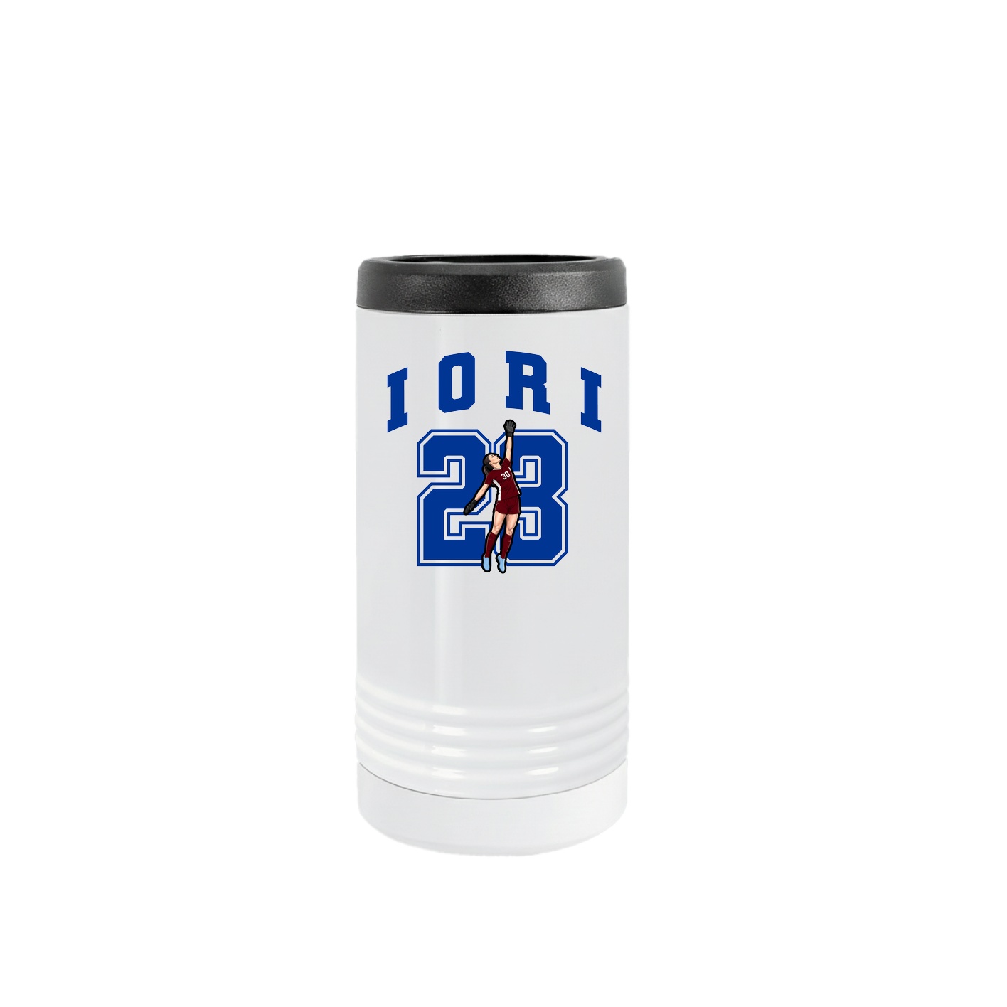 Slim Beverage Holder — Number in White