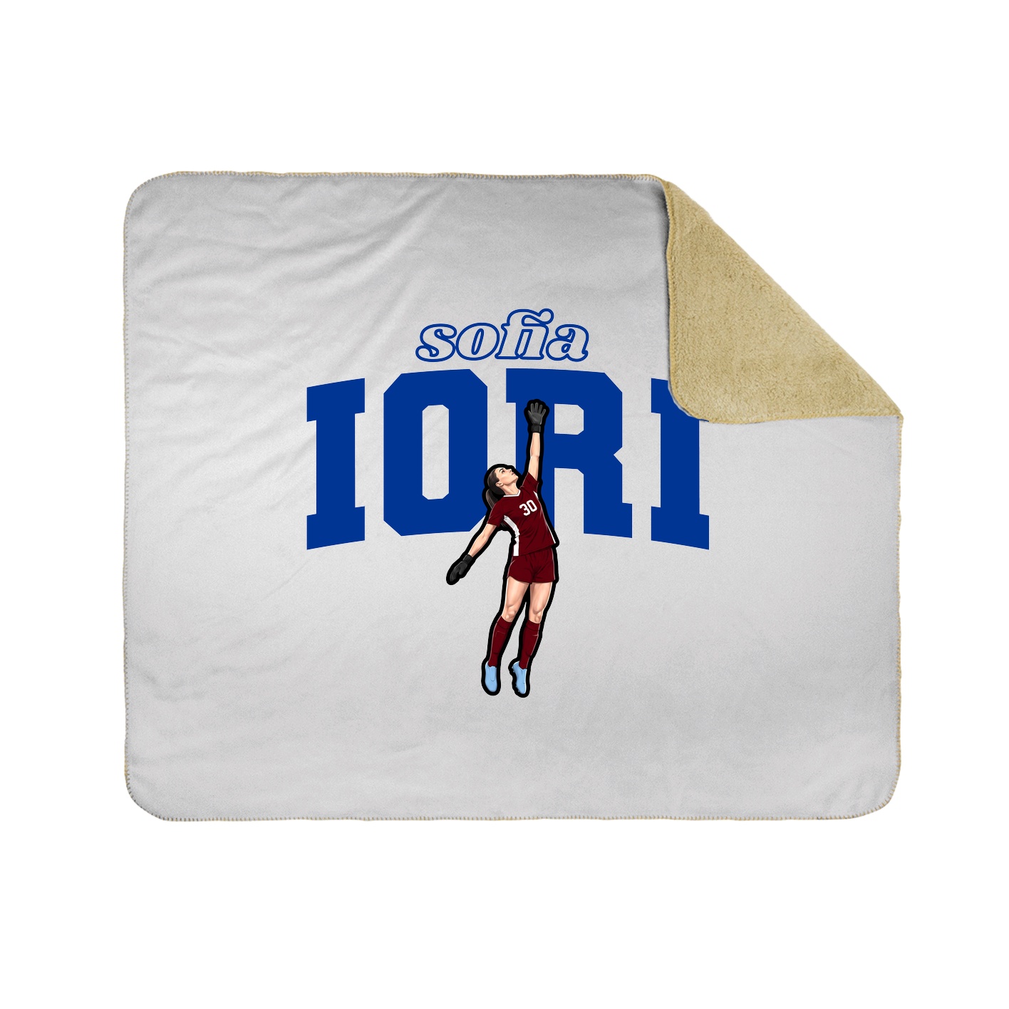 Throw Blanket — Name Arch in White