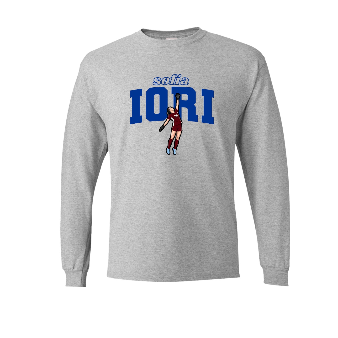 Long Sleeve Tee — Name Arch in Grey