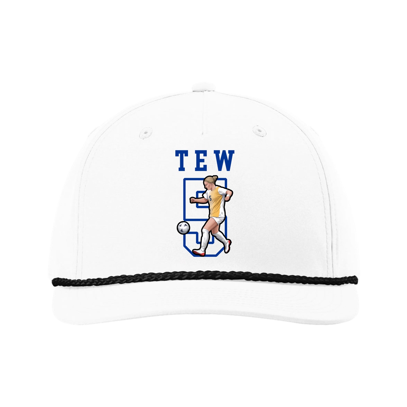 Five-Panel Classic Rope Cap — Shirsey in White