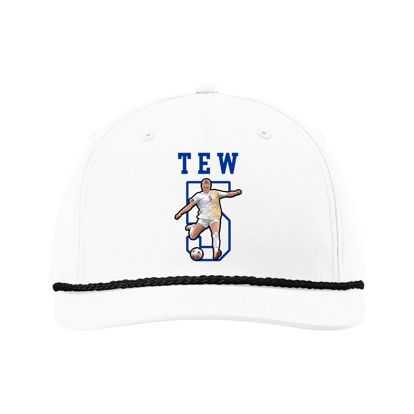 Five-Panel Classic Rope Cap — Shirsey in White