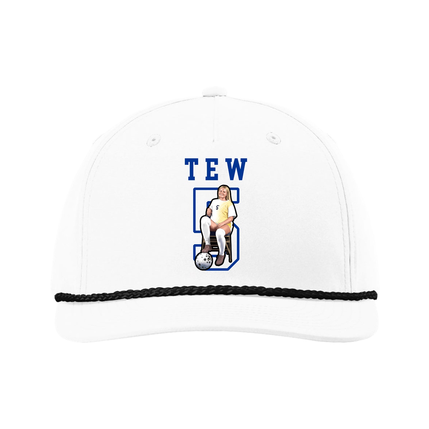Five-Panel Classic Rope Cap — Shirsey in White