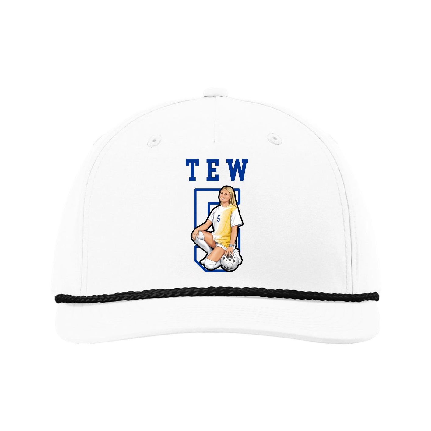 Five-Panel Classic Rope Cap — Shirsey in White