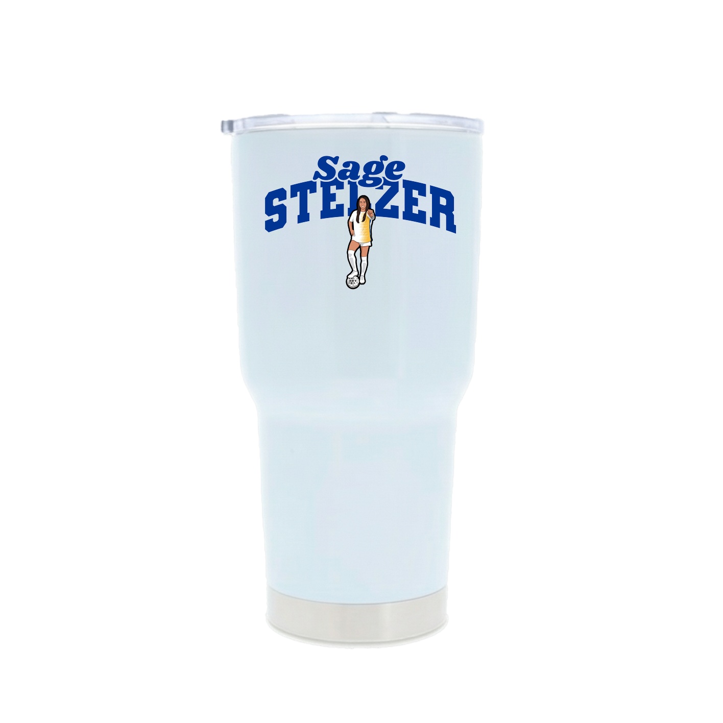 30oz Stainless Steel Tumbler — Signature Arch in White