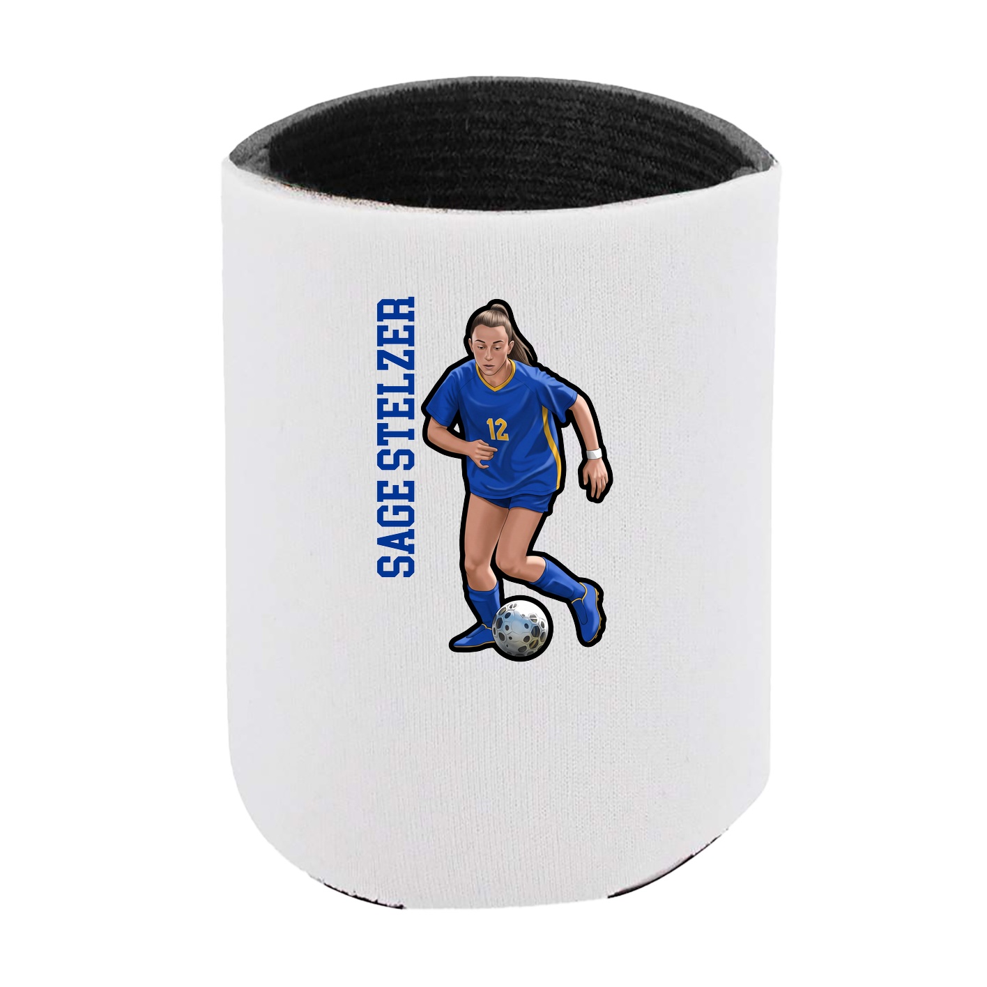 Can Holder — Name Vertical in White