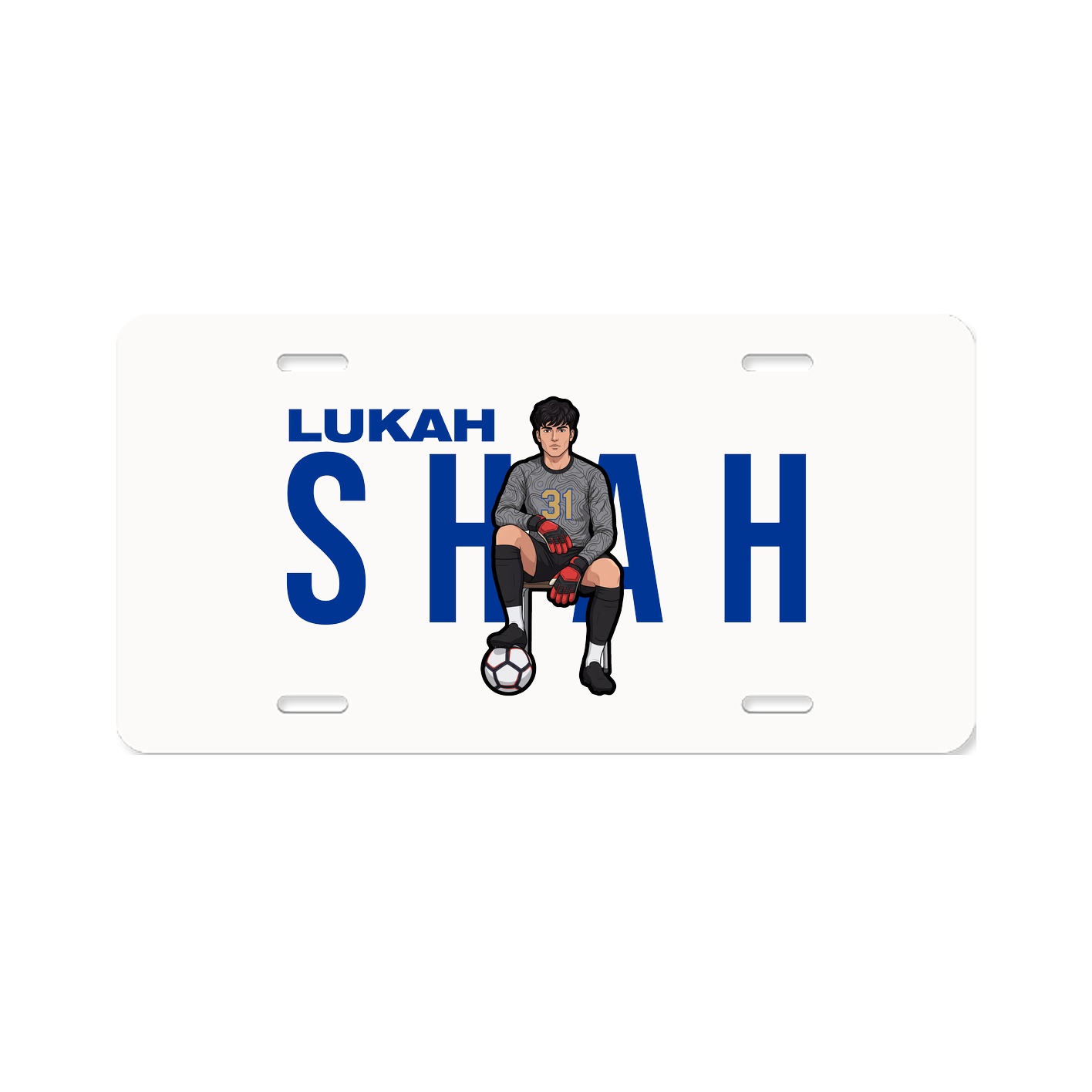 License Plate — Player Name in Classic