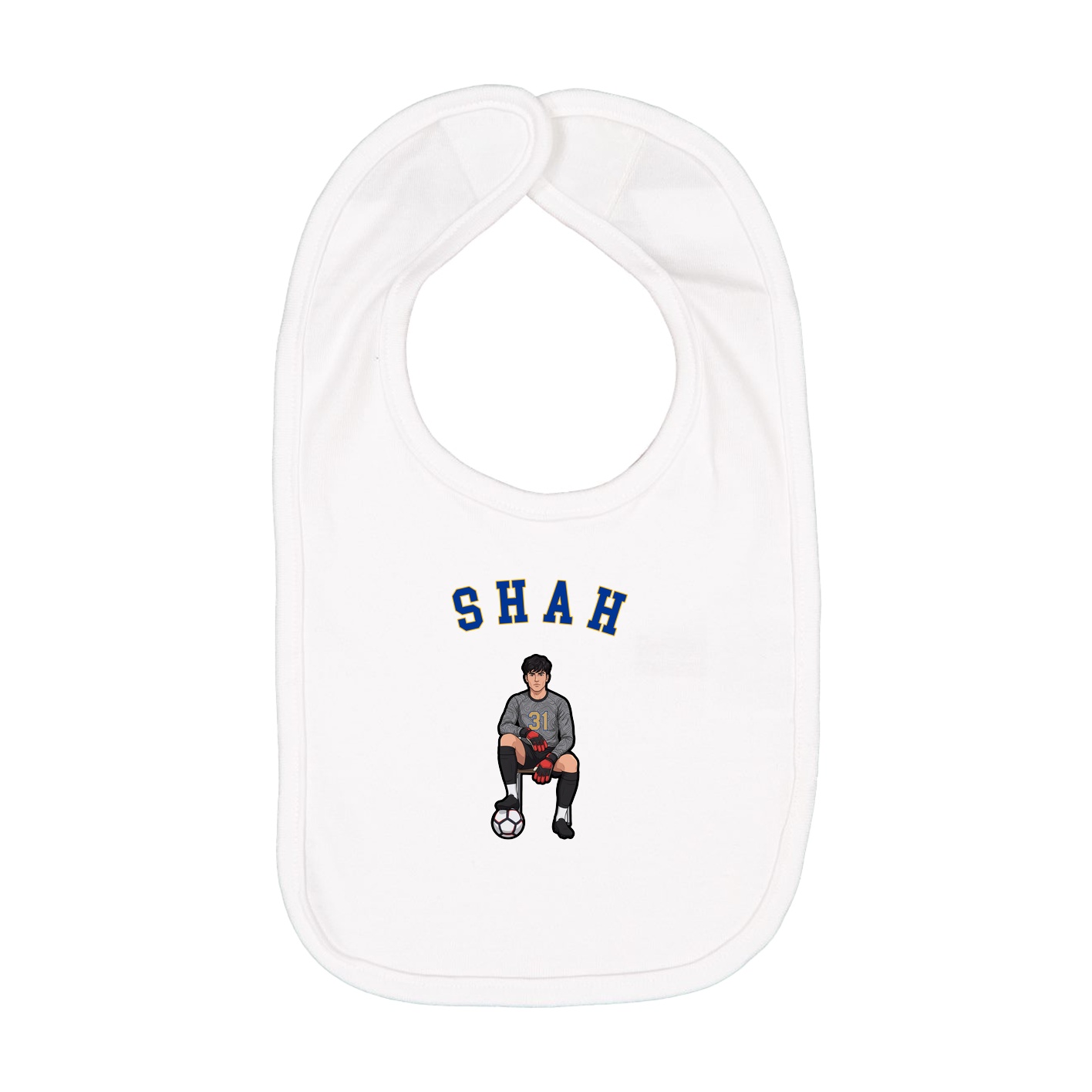 Infant Bib — Shirsey Arch in White