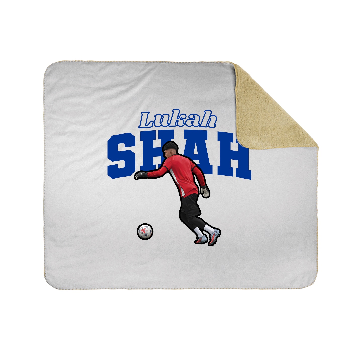 Throw Blanket — Name Arch in White