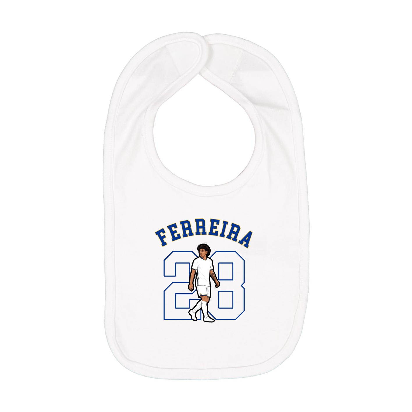 Infant Bib — Shirsey Arch in White