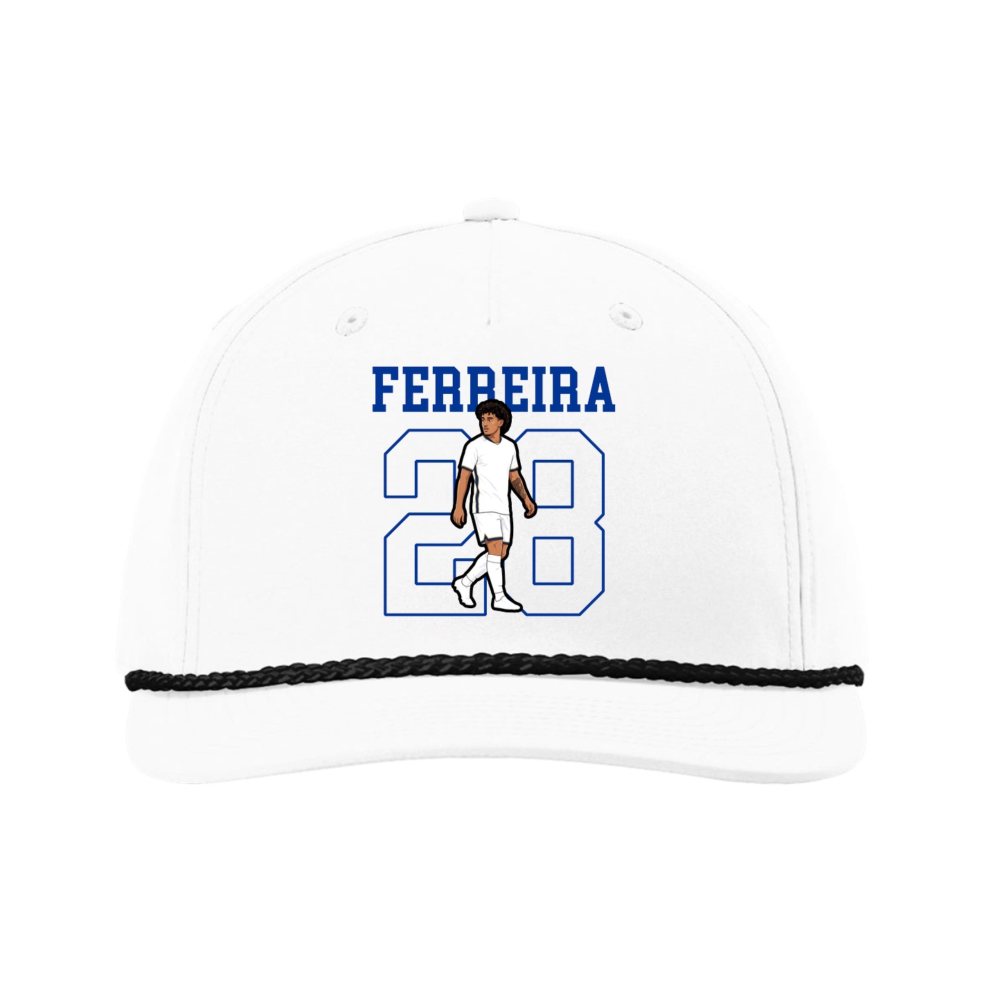 Five-Panel Classic Rope Cap — Shirsey in White