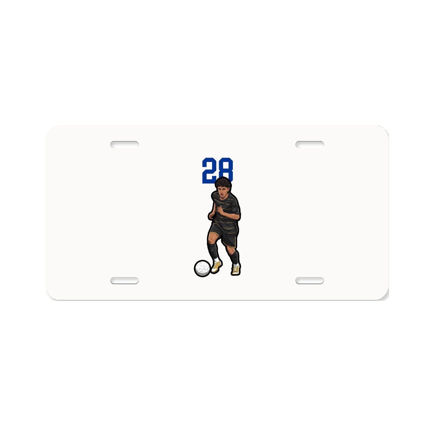 License Plate — Number Top in Classic