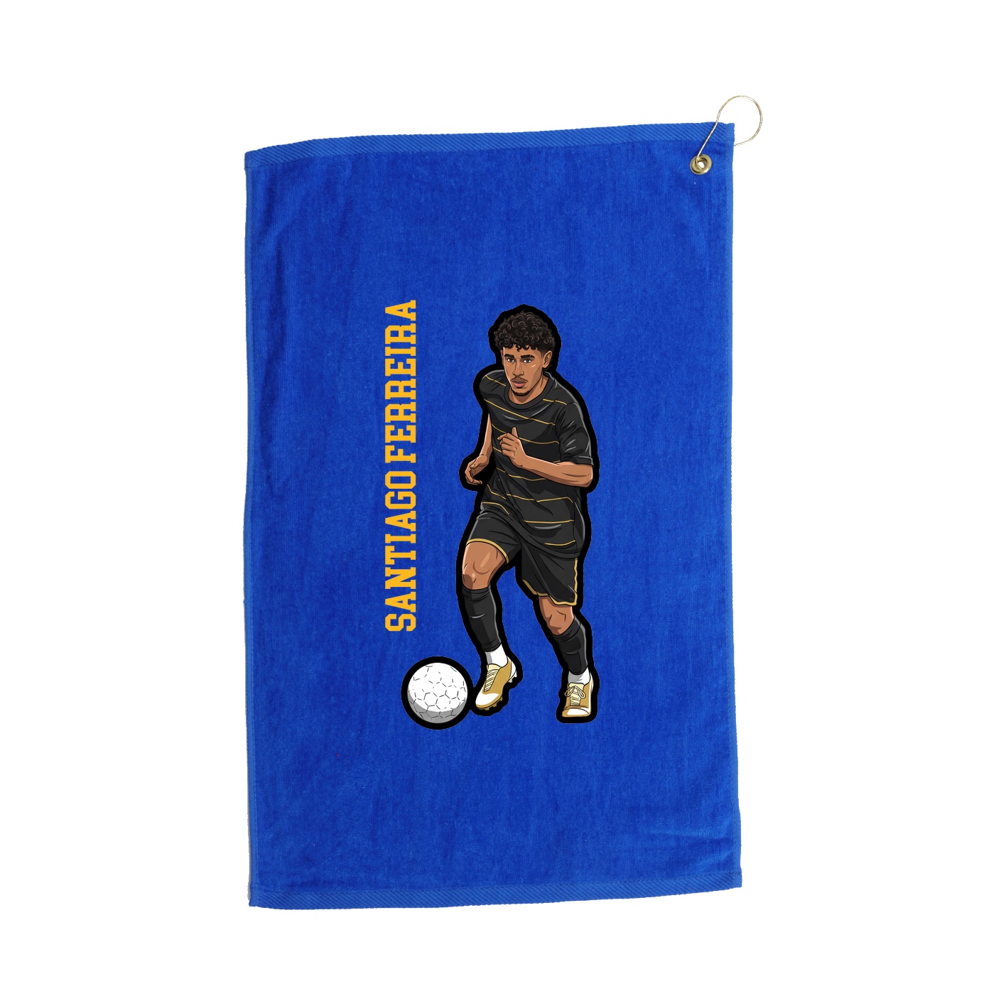 Golf Towel — Name Vertical in Royal